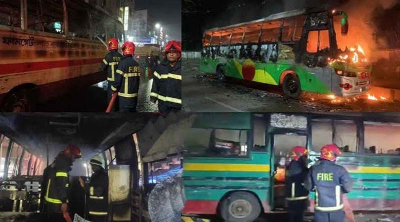 আতঙ্কই হাতিয়ার বিএনপির, বাংলাদেশে ‘অগ্নিসন্ত্রাস’, নিশানায় যাত্রীবাহী যান