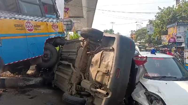 Behala Bus Accident: Two buses collide in Thakurpukur । Sangbad Pratidin