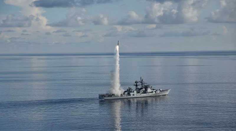 Indian Navy's Destroyer Successfully Test Fires BrahMos Missile In Bay Of Bengal | Sangbad Pratidin