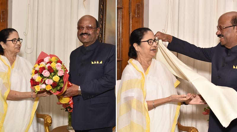 Forgetting the conflict, Chief Minister Mamata Banerjee visited Raj Bhawan to wish Governor at Bijaya Dashami | Sangbad Pratidin