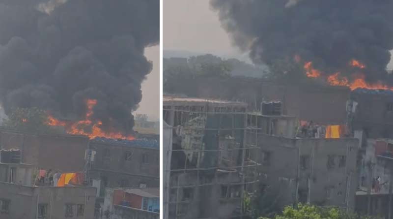 Massive fire engulfs plastic godown after athe same incident at jutemill in Howrah | Sangbad Pratidin