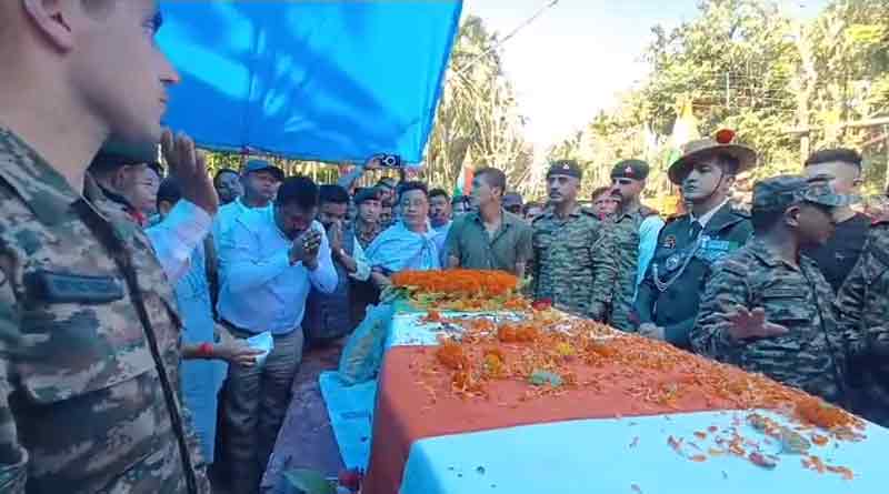 কাশ্মীরে শহিদ কালচিনির জওয়ান, শেষকৃত্যে উপচে পড়ল ভিড়