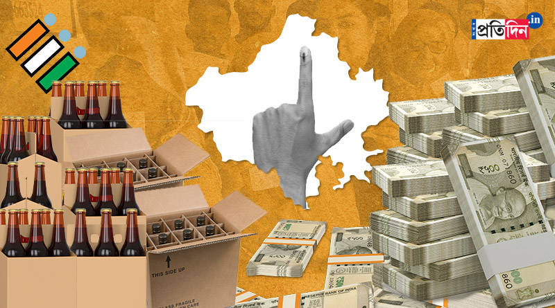 Cash, liquor, drugs seizures at Rs 690 crore in Rajasthan | Sangbad Pratidin