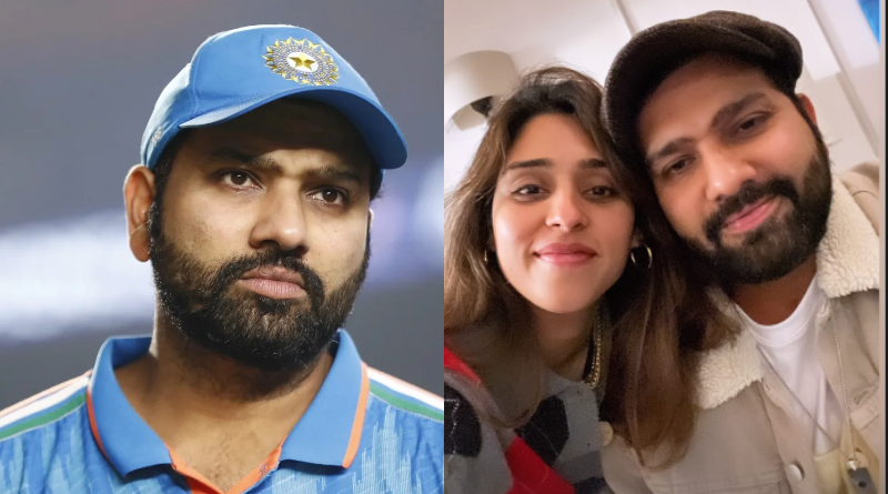 Team India captain Rohit Sharma poses for an adorable selfie with wife Ritika Sajdeh। Sangbad Pratidin