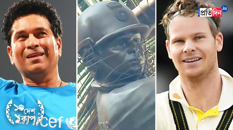 ICC ODI World Cup 2023: Fans discover Steve Smith in Sachin Tendulkar's Wankhede stadium statue and internet can't keep calm। Sangbad Pratidin