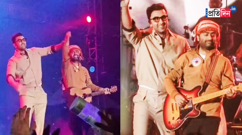 Ranbir Kapoor bows to Arijit Singh, dances at concert | Sangbad Pratidin