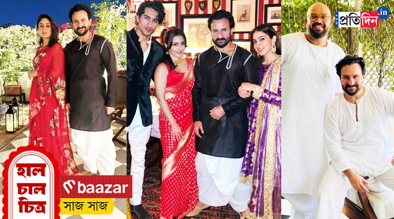 Diwali 2023: Saif Ali Khan flaunts Kolkata Fashion designer Abhishek Roy's dress | Sangbad Pratidin