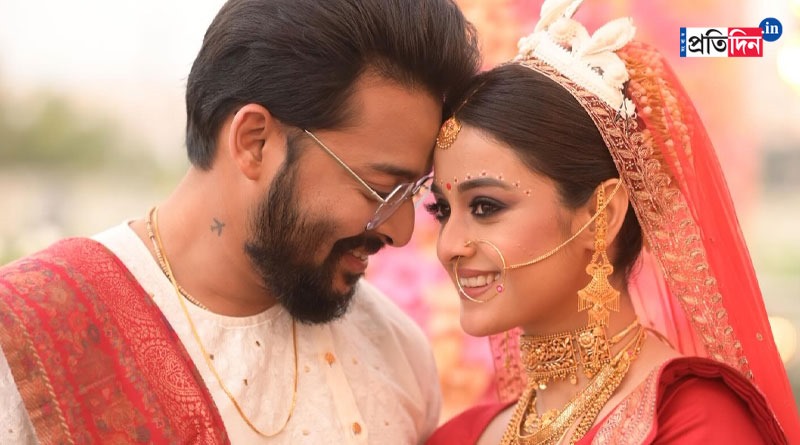Bengali star couple Saurav Das and Darshana Banik's wedding look | Sangbad Pratidin
