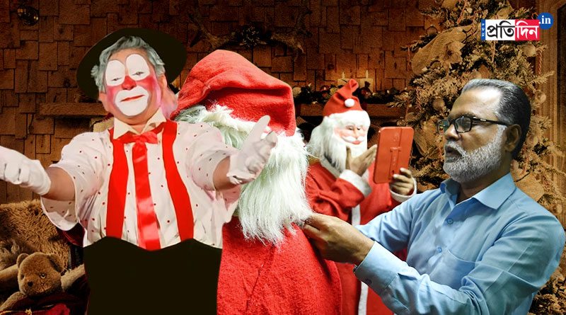 Christmas: Salim, A man from Kolkata prepared Santa Claus and Joker for Festival more than 30 years | Sangbad Pratidin