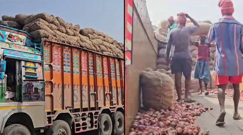 Onion export stopped in Bangladesh, crores worth of onions are rotting at Basirhat, Ghojadanga | Sangbad Pratidin