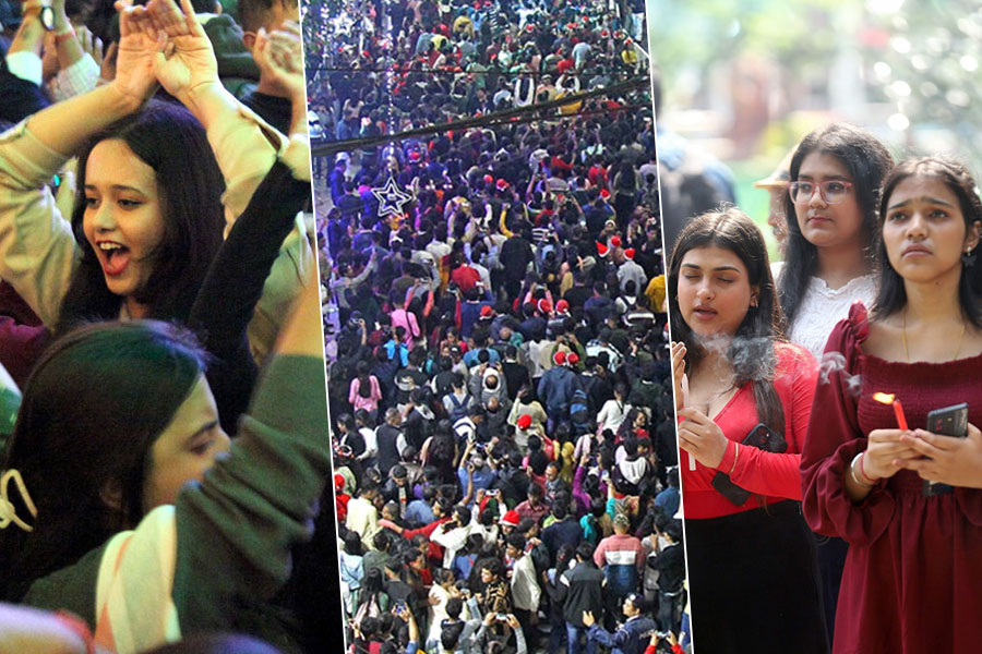 জমজমাট কলকাতার ক্রিসমাস, রঙিন টুপি-বাহারি চশমায় তিলোত্তমা কাঁপালেন আট থেকে আশি