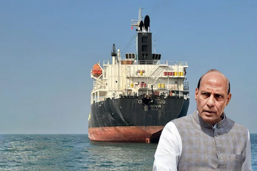 'Will find them even from depth of seas', Rajnath Singh on ship attackers'। Sangbad Pratidin
