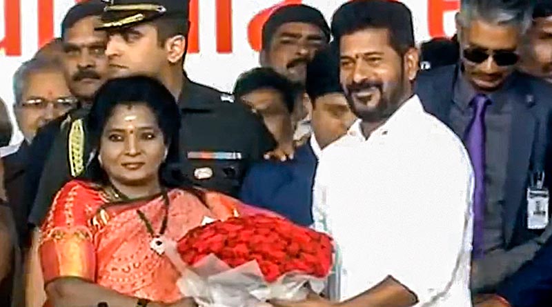 Revanth Reddy takes oath as Telangana Chief Minister, Gandhis on stage