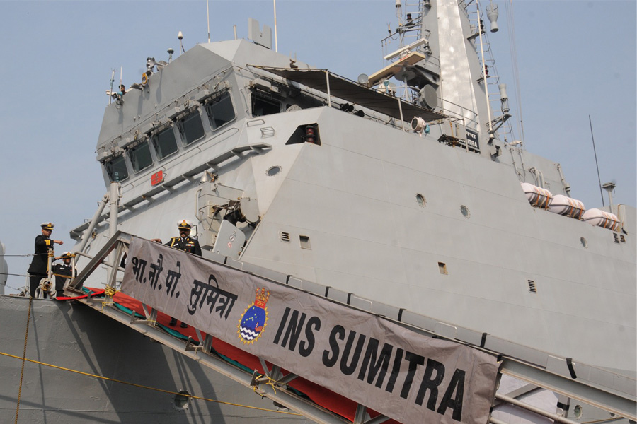INS Sumitra in Kolkata Dock