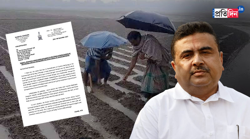 Suvendu Adhikari writes letter to Chief Secretary requesting to provide financial help to the farmers who face losses due to recent cyclone