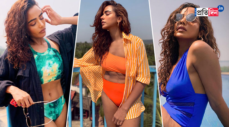 শীতের রোদে গেরুয়া বিকিনিতে টলিউডের ‘দময়ন্তী’, নায়িকার বিকিনি কালেকশন দেখেছেন?
