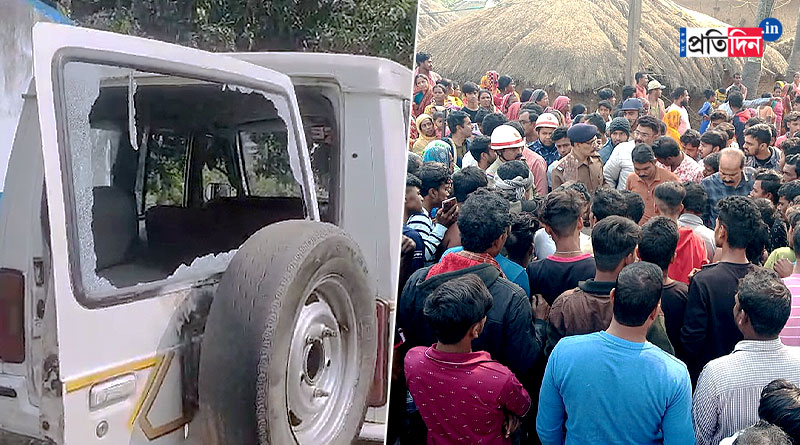 বাসের ধাক্কায় শ্রমিকের মৃত্যুর প্রতিবাদে পথ অবরোধ-পুলিশের গাড়ি ভাঙচুর, উত্তপ্ত ভাতার
