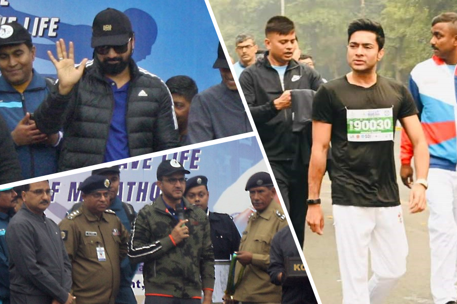 পুলিশের ম্যারাথনে অভিষেক, দৌড়লেন কতটা রাস্তা?
