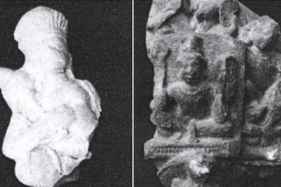 Sculptures of 'Lord Vishnu', 'Hanuman' found in Gyanvapi complex, claims survey report। Sangbad Pratidin