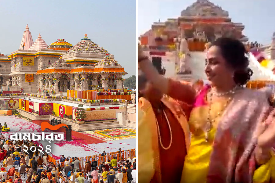 Hema Malini's celebratory dance at Ram Mandir, see video | Sangbad Pratidin