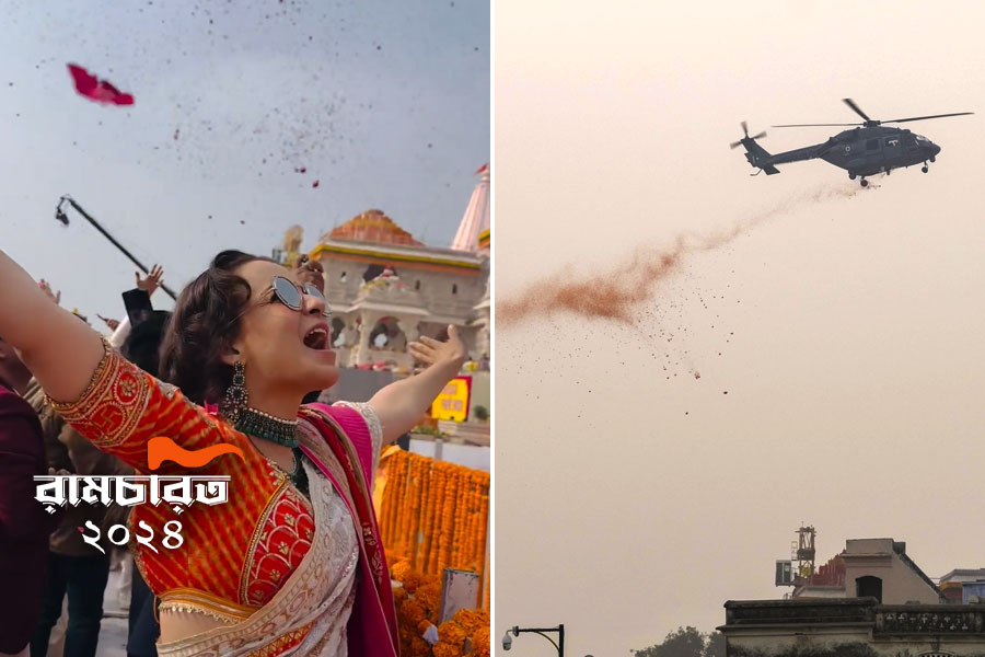 Kangana Ranaut overwhelmed at Ram Mandir Pran Pratishtha | Sangbad Pratidin