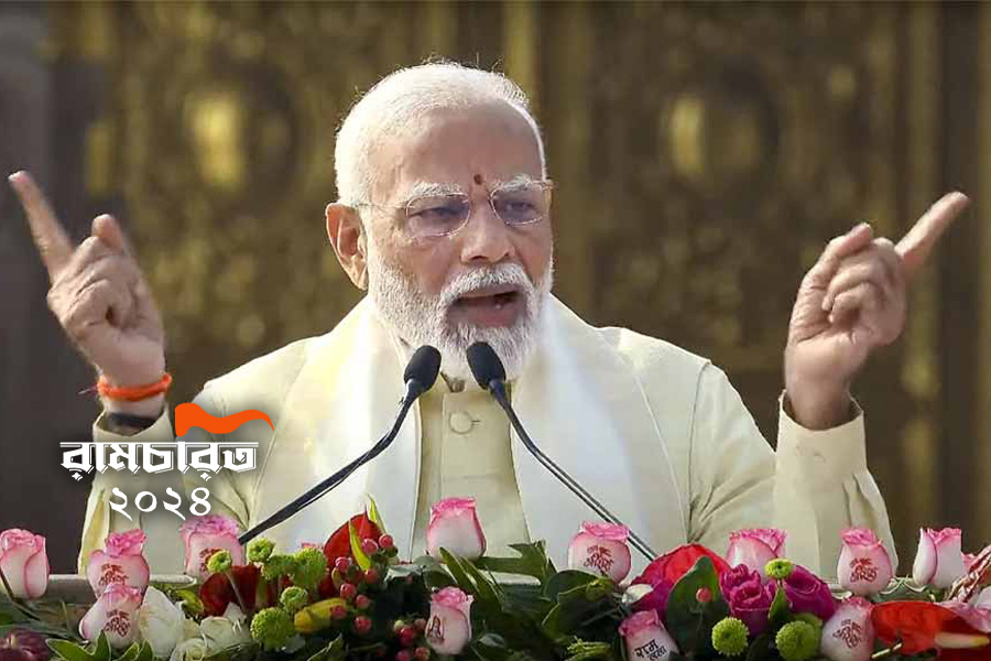 PM Modi gave message of future India in his speech at Ayodhya | Sangbad Pratidin