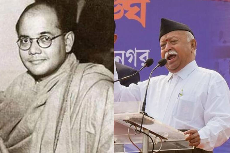 RSS Chief Mohan Bhagwat remembers Netaji SubhasChandra Bose। Sangbad Pratidin