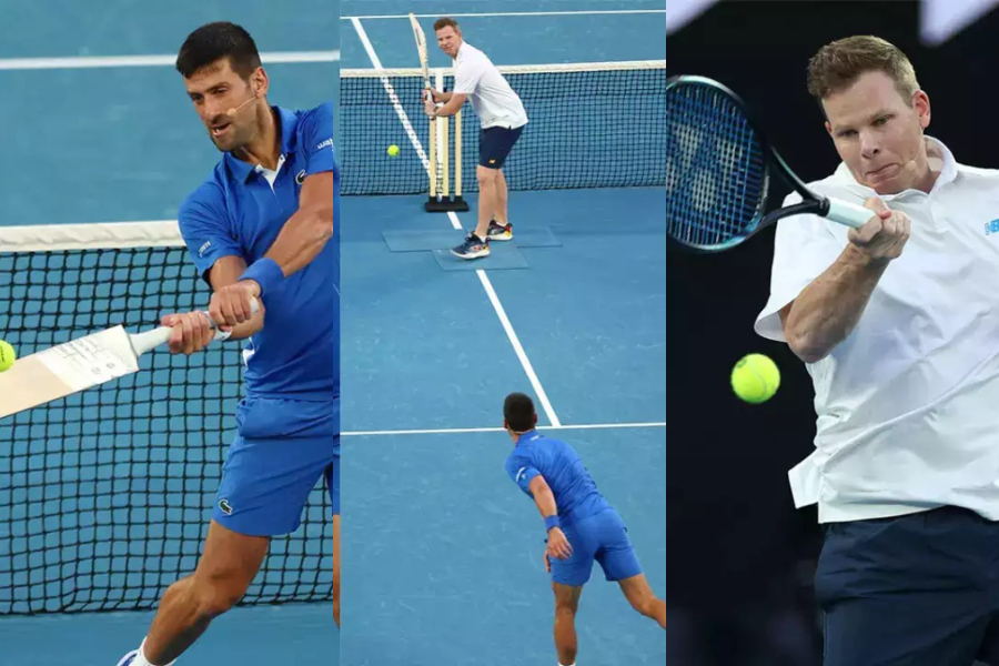 Australian Open 2024: Australian Open champion Novak Djokovic in awe of Steve Smith's tennis skills। Sangbad Pratidin