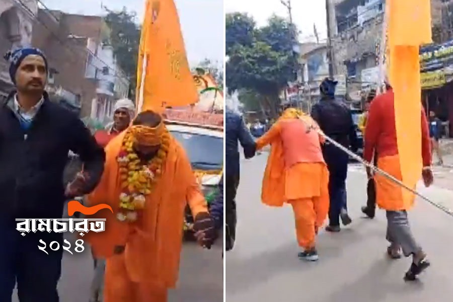 টিকির টানে অযোধ্যায় এলেন রাম! চুলের সঙ্গে বাঁধা দড়িতে রামরাজ্যে ‘ঈশ্বর’