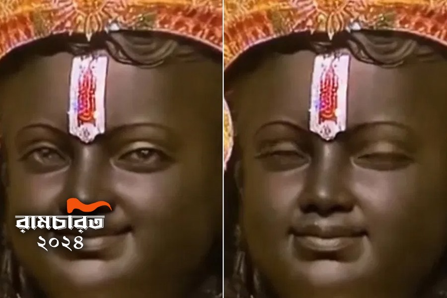Watch: AI Creation of Ram Lalla Idol's Blinking Eyes | Sangbad Pratidin