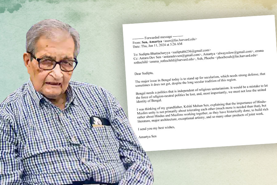 Nobel Laureate Amartya Sen sends email to remind about Bengal's cuture of maintaining secular politics | Sangbad Pratidin