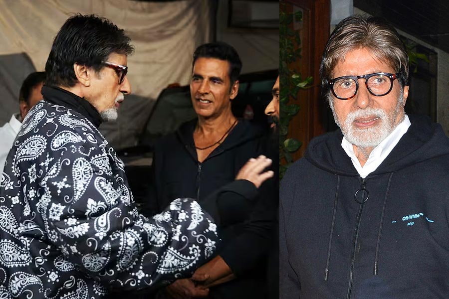 Amitabh Bachchan rushes to shoot with Akshay, Suriya after hand surgery | Sangbad Pratidin