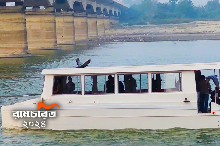 Boating service begins at Ayodhya before ram mandir inauguration | Sangbad Pratidin