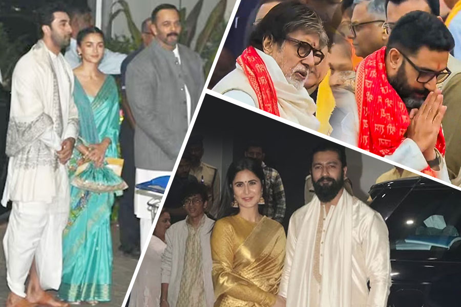 ঠান্ডা লড়াই ভুলে রামনামে একাকার বলিউড আর দক্ষিণ! অযোধ্যায় কাপুর-বচ্চন থেকে রজনী-রামচরণ