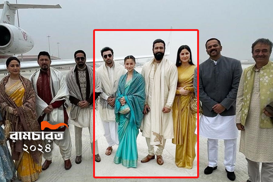 Vicky Kaushal, Katrina Kaif, Ranbir Kapoor, Alia Bhatt in one frame at Ram Mandir inauguration in Ayodhya | Sangbad Pratidin