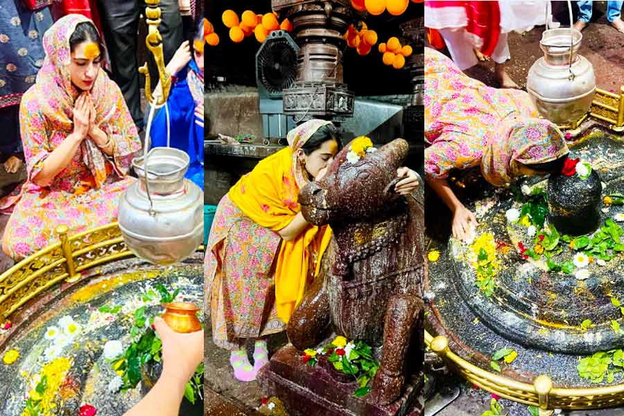 Amid Ram Mandir, Sara Ali Khan offers prayers at Jyotirlinga temple | Sangbad Pratidin