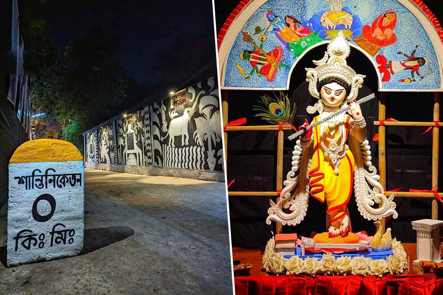 চট্টগ্রামে সরস্বতী পুজোয় একটুকরো শান্তিনিকেতন, সাক্ষী থাকুন ওপার বাংলার বাগদেবীর বন্দনার