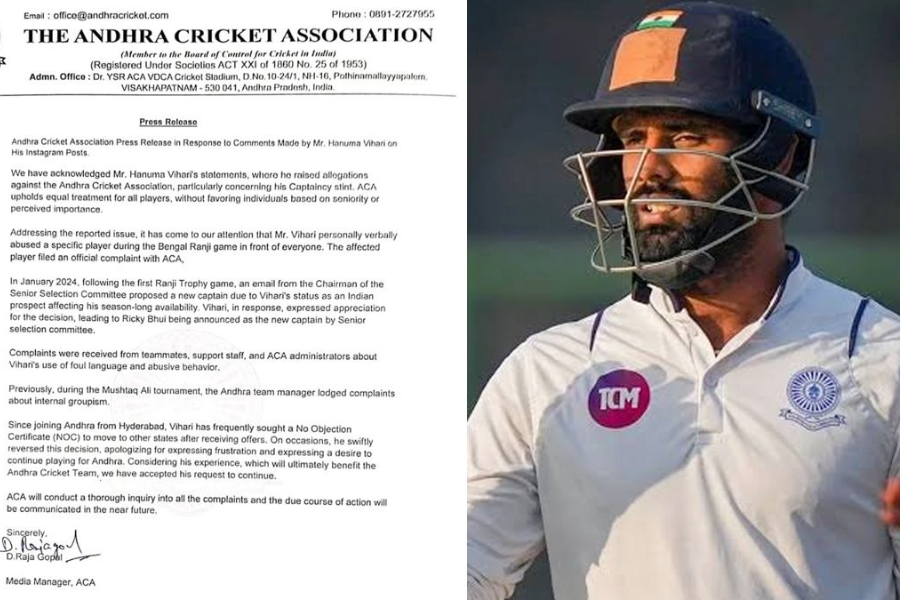Players complained about Hanuma Vihari's abusive behaviour, says Andhra cricket body। Sangbad Pratidin