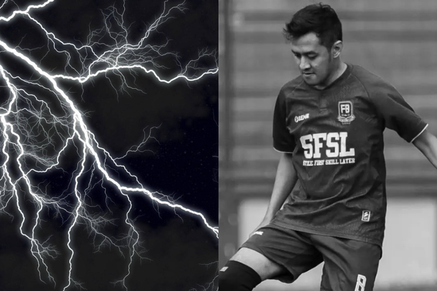 Struck by lightning on football field, Indonesian footballer dies! leaving teammates in shock। Sangbad Pratidin