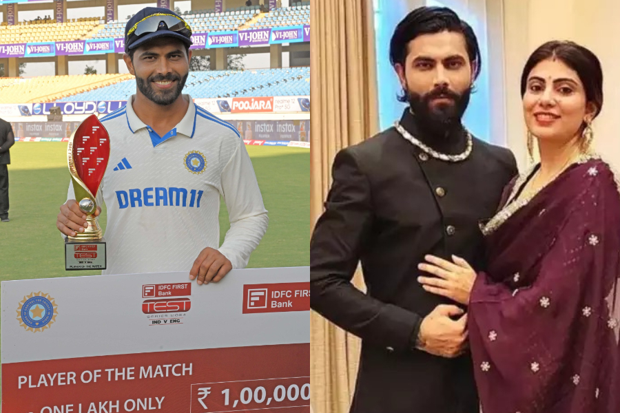 বাবা-দিদিকে পাত্তা না দিয়ে ‘খারাপ বউমা’ রিভাবাকে ম্যাচের সেরা পুরস্কার উৎসর্গ জাদেজার