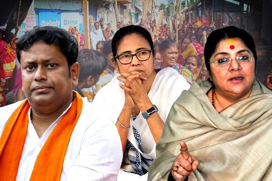 Sandeshkhali: BJP MP Locket Chatterjee slams CM Mamata Banerjee, Sukanta Majumdar writes letter to NCW | Sangbad Pratidin