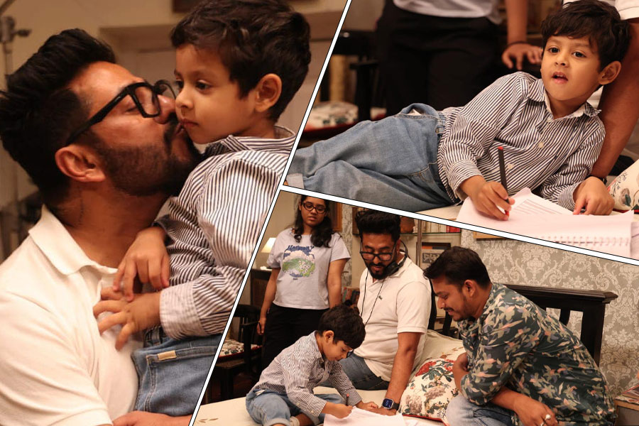 রাজের ‘বাবলি’ সিনেমার শুটিং ফ্লোরে নতুন ‘হিরো’, সকলের নয়নের মণি ছোট্ট যুবান