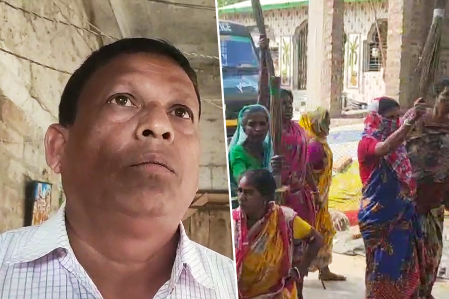 মহিলাদের তাড়া খেয়ে লুকিয়েছিলেন, পুলিশের হাতে আটক সন্দেশখালির TMC নেতা অজিত মাইতি