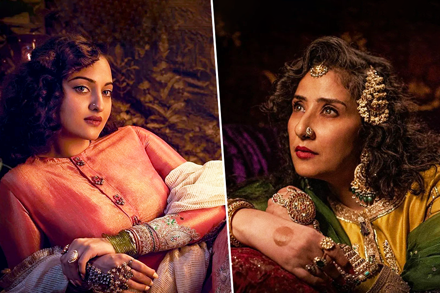 বনশালির মাস্টারস্ট্রোক! ‘হীরামাণ্ডি’র পোস্টারে বাজিমাত মণীষা-সোনাক্ষীদের