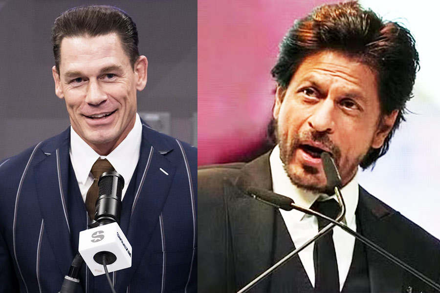 Shah Rukh Khan reacts to John Cena singing 'Bholi Si Surat' | Sangbad Pratidin