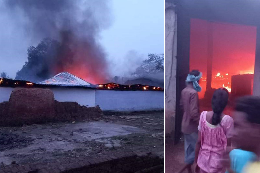 Massive fire engulfs rice mill in Onda, Bankura, huge loss assumed