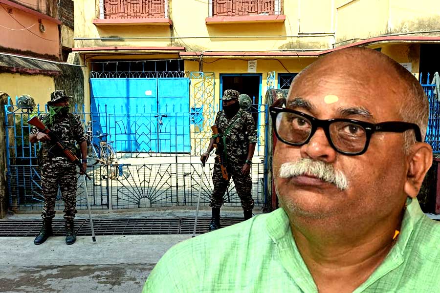 ED raids at Minister Chandranath Sinha house