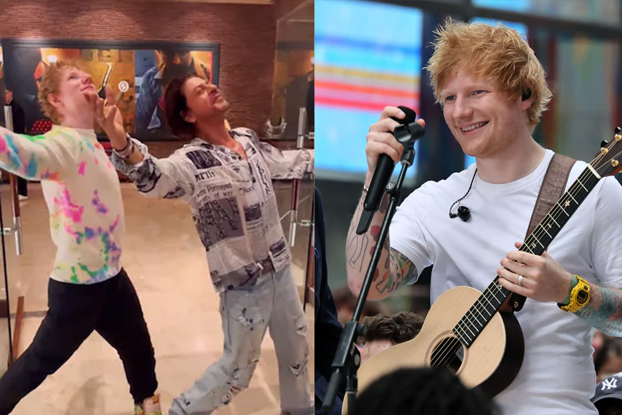Shah Rukh Khan Teaches Ed Sheeran His Iconic Pose