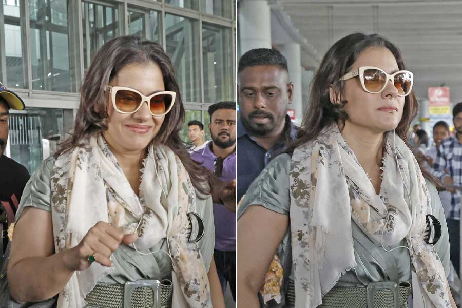 Bollywood Actress Kajol in Kolkata for film Shooting