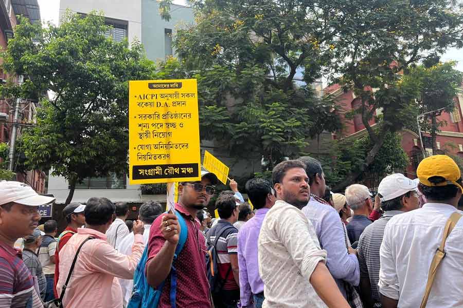 ‘আলু পোস্ত, দইয়ের মতো সংস্কৃতির অঙ্গ মিছিলও’, হাই কোর্টের নির্দেশের পরই পথে DA আন্দোলনকারীরা